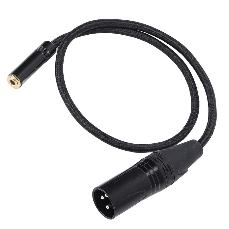 كابل محول XLR ذكر إلى 3.5 مم أنثى ستيريو أسود نايلون سبيكة ألومنيوم لمزج الميكروفون - Image 4